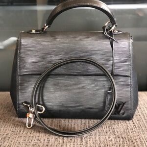 Black Epi Leather Cluny BB Bag.
